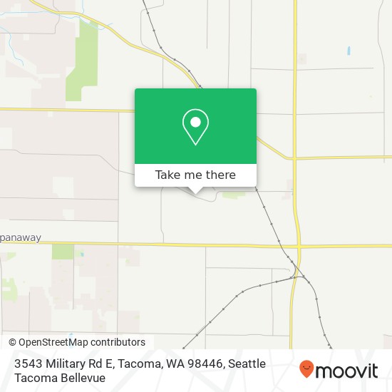 Mapa de 3543 Military Rd E, Tacoma, WA 98446