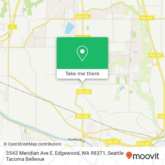 Mapa de 3543 Meridian Ave E, Edgewood, WA 98371