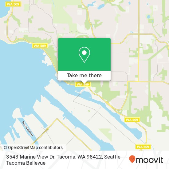 3543 Marine View Dr, Tacoma, WA 98422 map