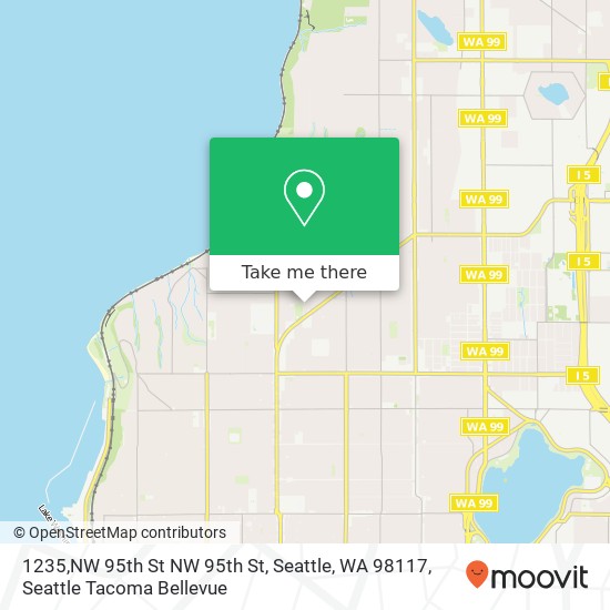 Mapa de 1235,NW 95th St NW 95th St, Seattle, WA 98117