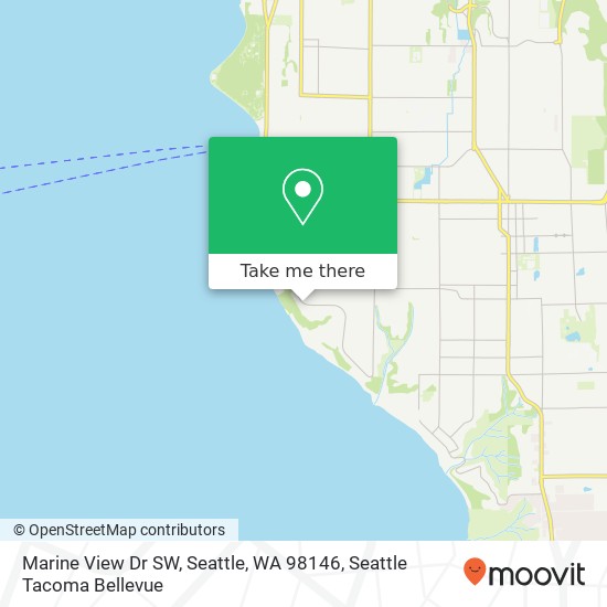 Mapa de Marine View Dr SW, Seattle, WA 98146