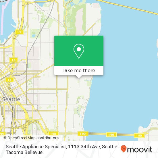 Mapa de Seattle Appliance Specialist, 1113 34th Ave