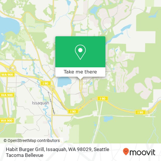 Mapa de Habit Burger Grill, Issaquah, WA 98029