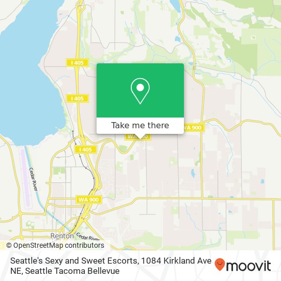 Mapa de Seattle's Sexy and Sweet Escorts, 1084 Kirkland Ave NE