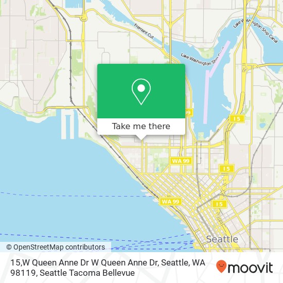Mapa de 15,W Queen Anne Dr W Queen Anne Dr, Seattle, WA 98119