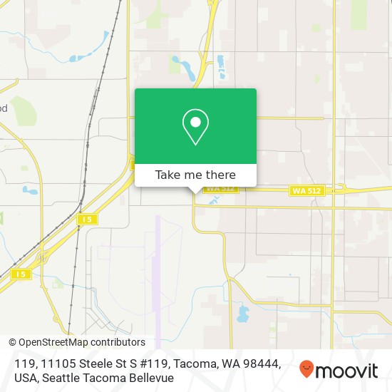 Mapa de 119, 11105 Steele St S #119, Tacoma, WA 98444, USA