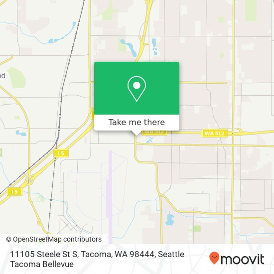 Mapa de 11105 Steele St S, Tacoma, WA 98444