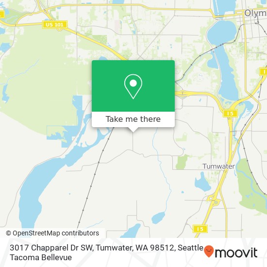 Mapa de 3017 Chapparel Dr SW, Tumwater, WA 98512