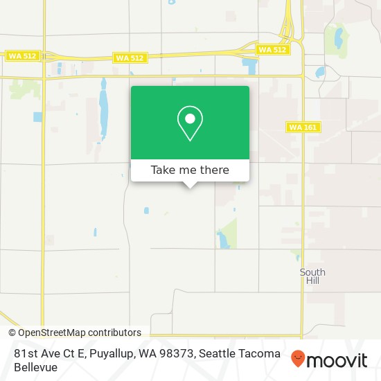 Mapa de 81st Ave Ct E, Puyallup, WA 98373