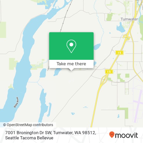 Mapa de 7001 Bronington Dr SW, Tumwater, WA 98512