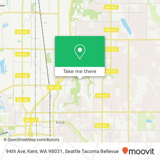 Mapa de 94th Ave, Kent, WA 98031