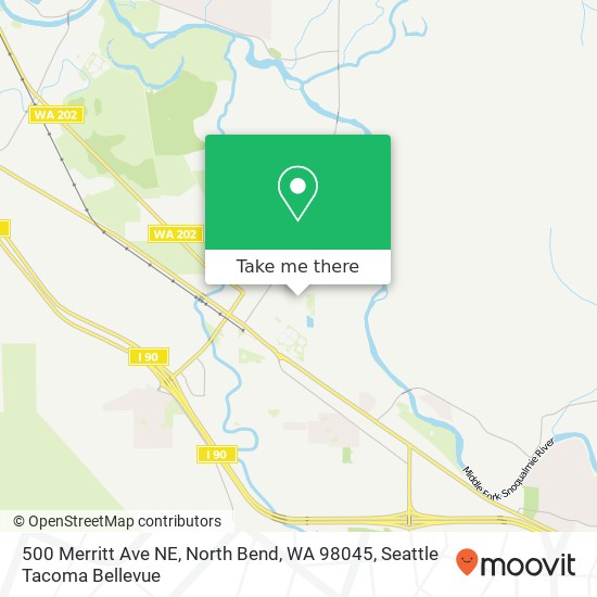 500 Merritt Ave NE, North Bend, WA 98045 map