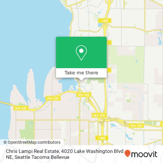 Chris Lampi Real Estate, 4020 Lake Washington Blvd NE map