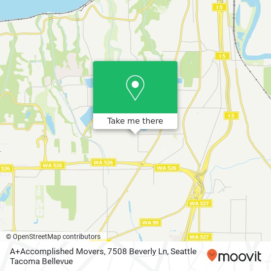 Mapa de A+Accomplished Movers, 7508 Beverly Ln