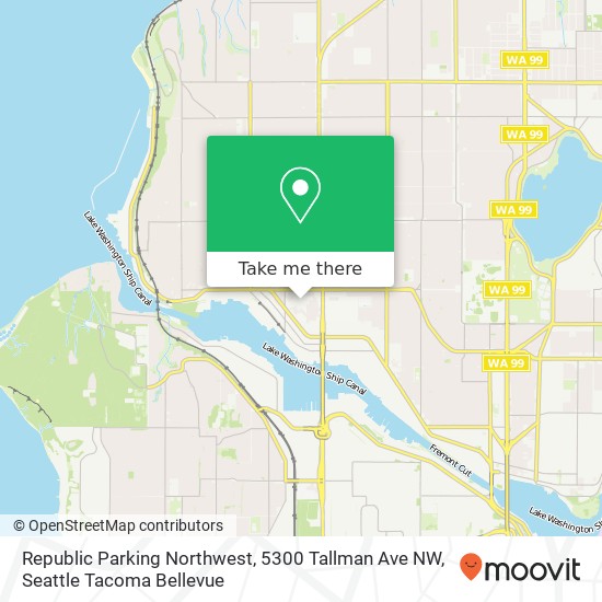 Mapa de Republic Parking Northwest, 5300 Tallman Ave NW