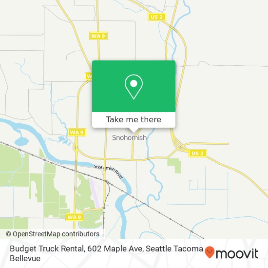 Budget Truck Rental, 602 Maple Ave map