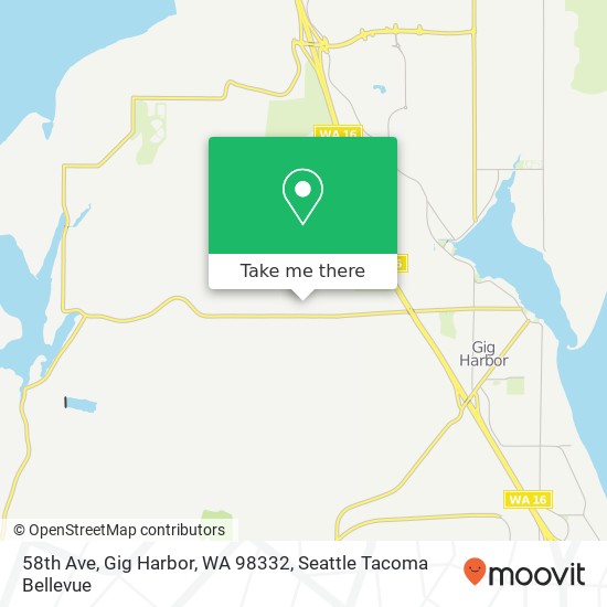 58th Ave, Gig Harbor, WA 98332 map