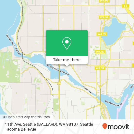 11th Ave, Seattle (BALLARD), WA 98107 map