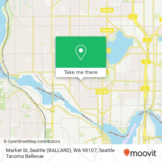 Market St, Seattle (BALLARD), WA 98107 map