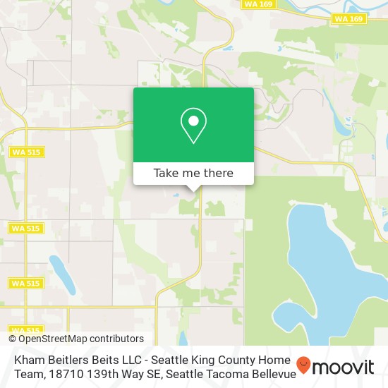 Mapa de Kham Beitlers Beits LLC - Seattle King County Home Team, 18710 139th Way SE