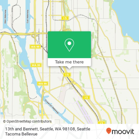 13th and Bennett, Seattle, WA 98108 map