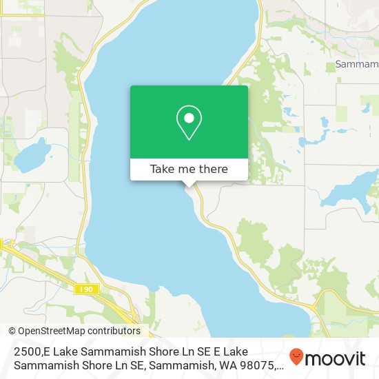 Mapa de 2500,E Lake Sammamish Shore Ln SE E Lake Sammamish Shore Ln SE, Sammamish, WA 98075