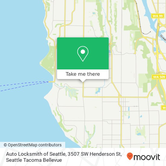 Auto Locksmith of Seattle, 3507 SW Henderson St map