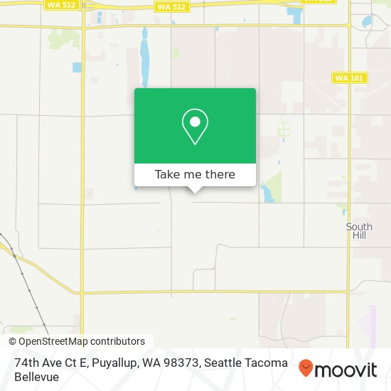 Mapa de 74th Ave Ct E, Puyallup, WA 98373