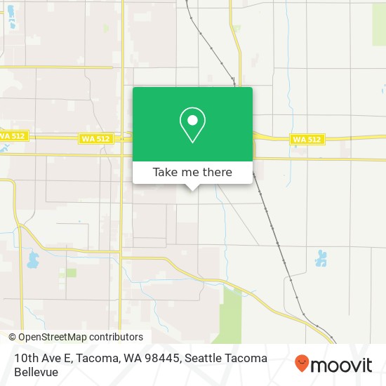 Mapa de 10th Ave E, Tacoma, WA 98445