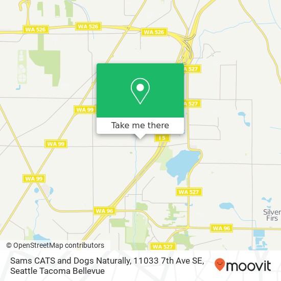 Mapa de Sams CATS and Dogs Naturally, 11033 7th Ave SE