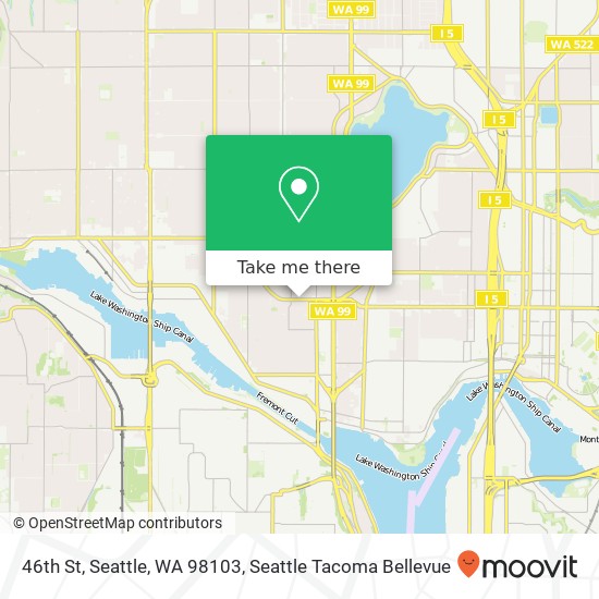 Mapa de 46th St, Seattle, WA 98103