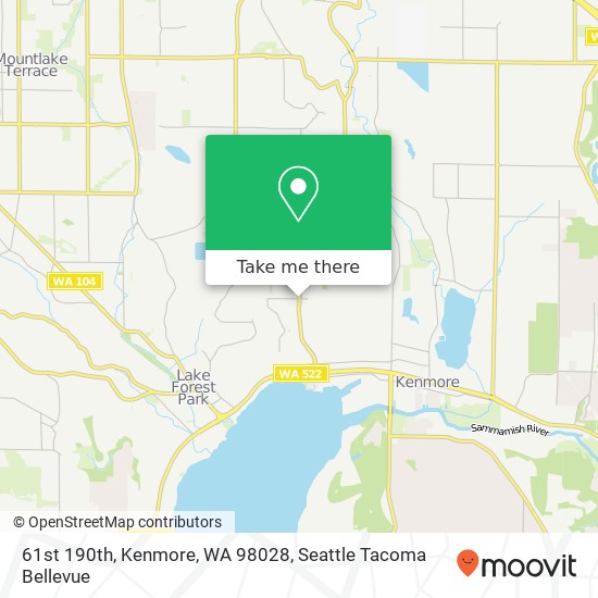 Mapa de 61st 190th, Kenmore, WA 98028