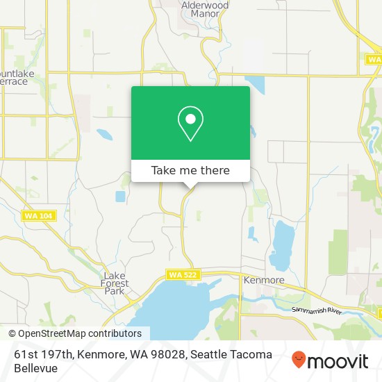 Mapa de 61st 197th, Kenmore, WA 98028