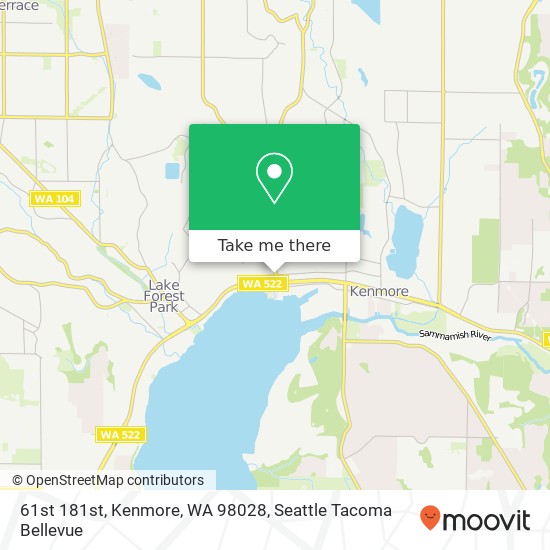 Mapa de 61st 181st, Kenmore, WA 98028