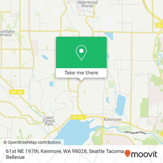 Mapa de 61st NE 197th, Kenmore, WA 98028