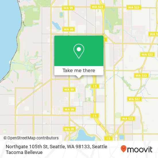 Mapa de Northgate 105th St, Seattle, WA 98133