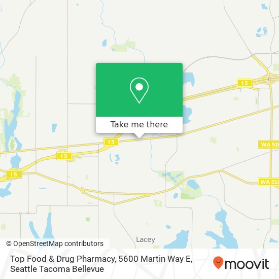 Mapa de Top Food & Drug Pharmacy, 5600 Martin Way E
