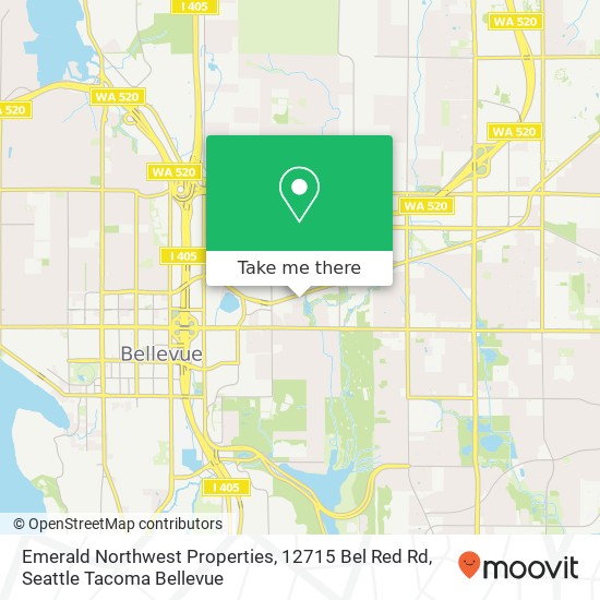 Mapa de Emerald Northwest Properties, 12715 Bel Red Rd