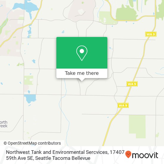 Mapa de Northwest Tank and Environmental Sercvices, 17407 59th Ave SE