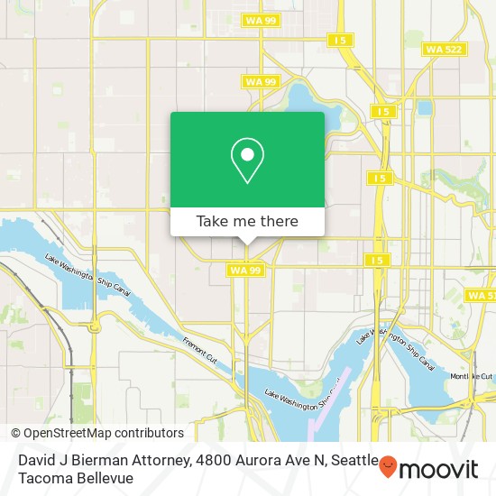 Mapa de David J Bierman Attorney, 4800 Aurora Ave N
