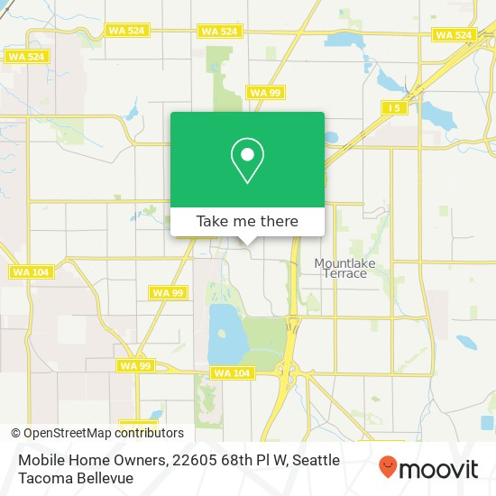 Mapa de Mobile Home Owners, 22605 68th Pl W