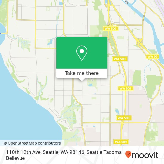 Mapa de 110th 12th Ave, Seattle, WA 98146