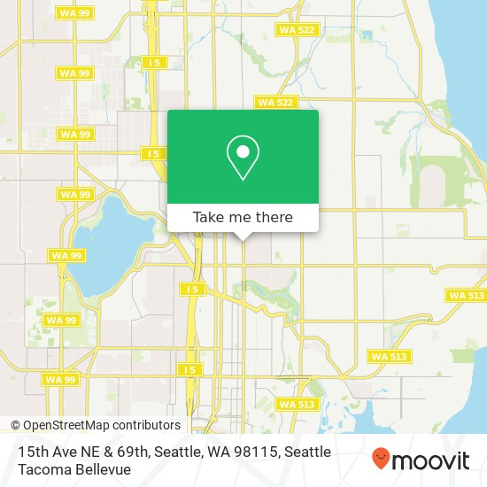 Mapa de 15th Ave NE & 69th, Seattle, WA 98115