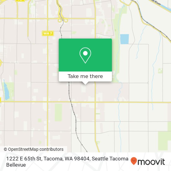 Mapa de 1222 E 65th St, Tacoma, WA 98404