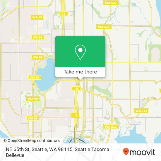 Mapa de NE 65th St, Seattle, WA 98115