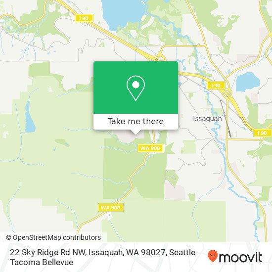 Mapa de 22 Sky Ridge Rd NW, Issaquah, WA 98027