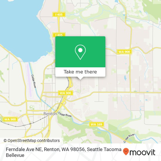 Mapa de Ferndale Ave NE, Renton, WA 98056