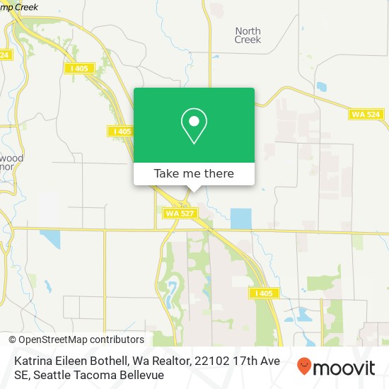 Mapa de Katrina Eileen Bothell, Wa Realtor, 22102 17th Ave SE