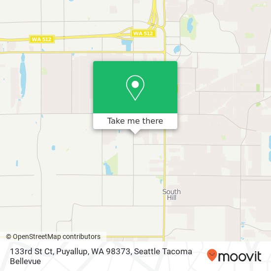 Mapa de 133rd St Ct, Puyallup, WA 98373