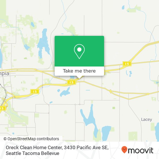 Mapa de Oreck Clean Home Center, 3430 Pacific Ave SE